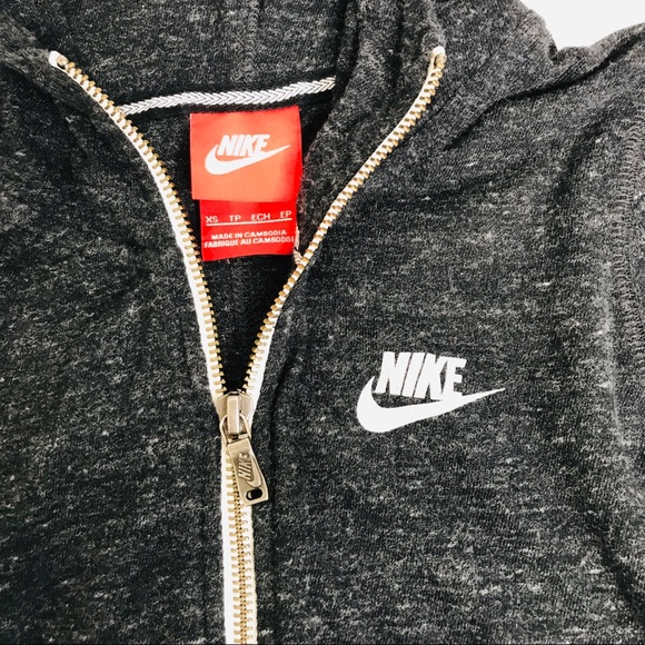 Kids Nike Zip Down Hoodie Size XS/4/5 Gray - Picture 6 of 9